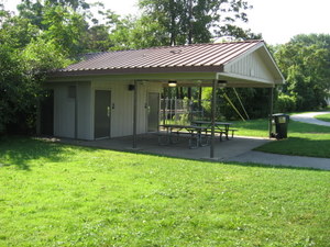 The shelter at Hanna Homestead is available on a first come/first served basis.