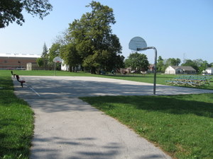 basketball court contractor fort wayne Hanna Homestead Park