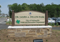 Greeting Sign at the Dr. James A. Dillon Park